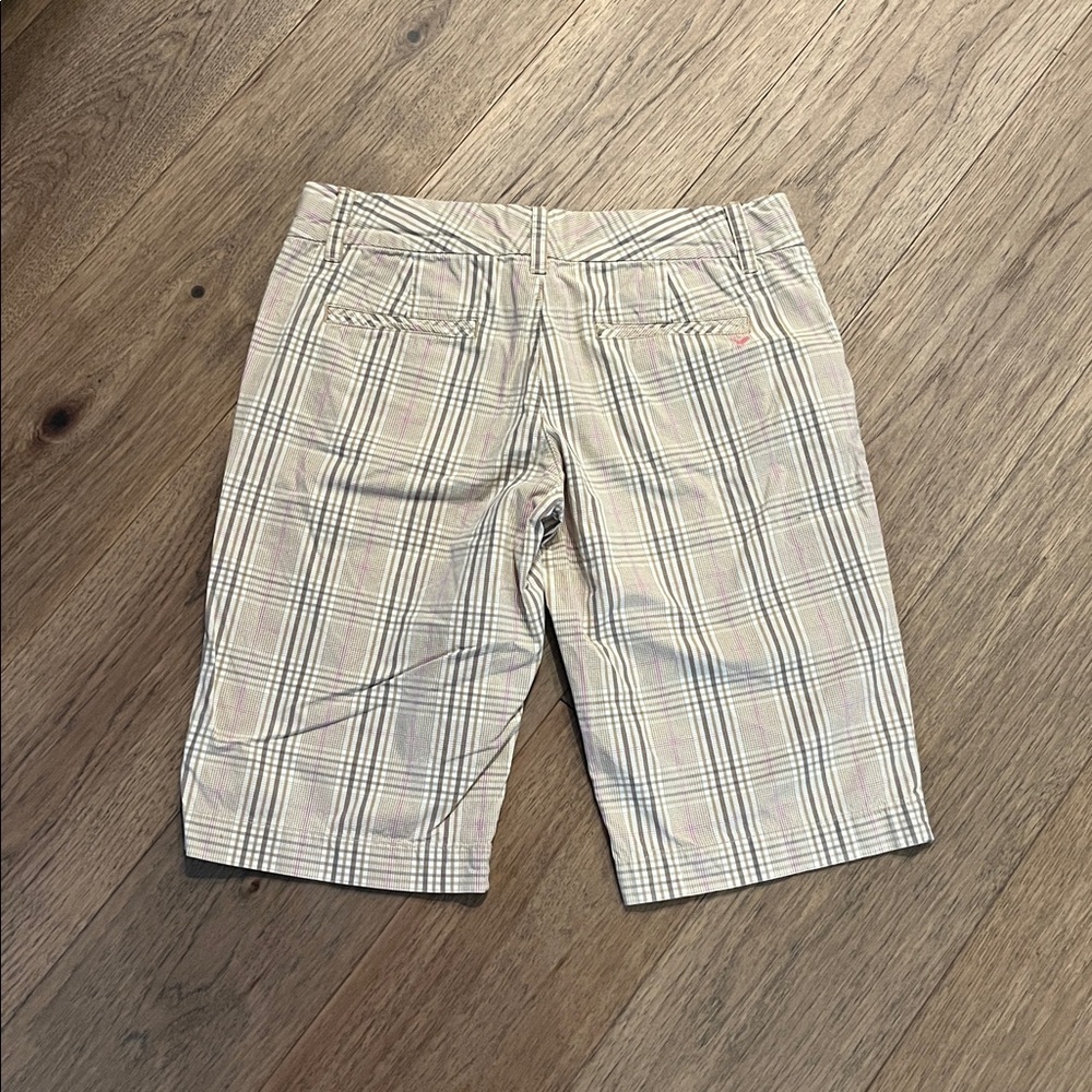 AMERICAN EAGLE Y2K plaid Bermuda shorts low rise size 4 - Picture 3 of 3
